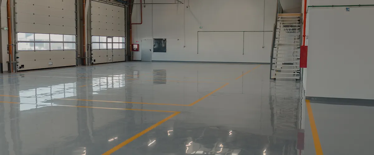 epoxy flooring in industrial garage