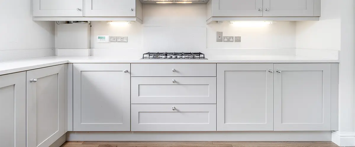 Kitchen cabinets painted off-white